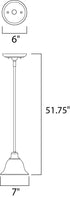 Maxim Pacific Mini Pendant in Kentucky Bronze Finish Model: 91068MRKB