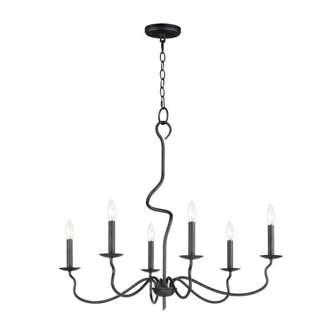 Maxim Padrona Chandelier in Black Oxide Finish Model: 27706BO
