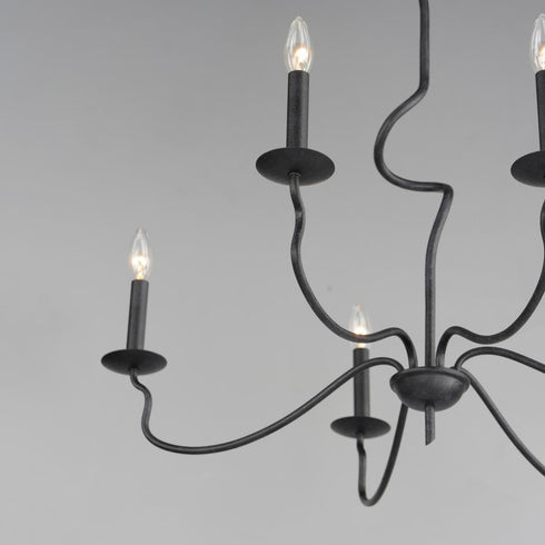 Maxim Padrona Chandelier in Black Oxide Finish Model: 27706BO
