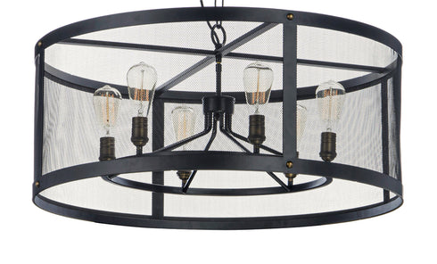 Maxim Palladium Chandelier in Black Natural Aged Brass Finish Model: 20114BKNAB