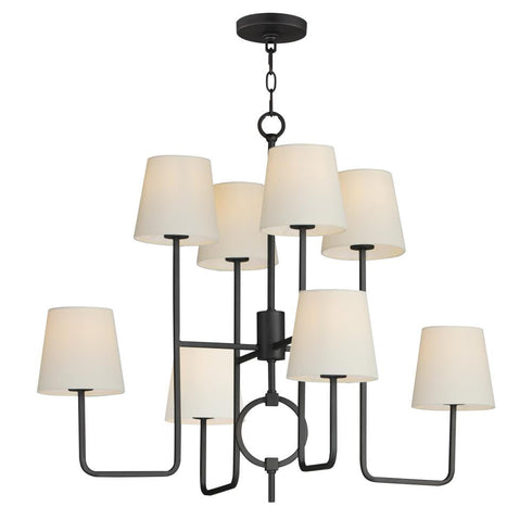 Maxim Paoli Multi Tier Chandelier in Charcoal Bronze Finish Model: 27728OFCHL