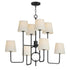 Maxim Paoli Multi Tier Chandelier in Charcoal Bronze Finish Model: 27728OFCHL