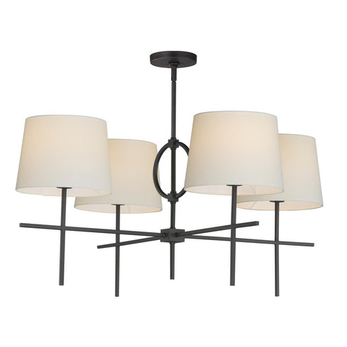Maxim Paoli Single Tier Chandelier in Charcoal Bronze Finish Model: 27724OFCHL