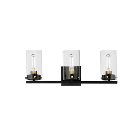 Maxim Pinn Bath Vanity in Black / Satin Brass Finish Model: 12403CLBKSBR