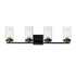 Maxim Pinn Bath Vanity in Black / Satin Brass Finish Model: 12404CLBKSBR