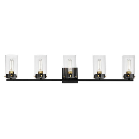 Maxim Pinn Bath Vanity in Black / Satin Brass Finish Model: 12405CLBKSBR