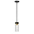 Maxim Pinn Mini Pendant in Black / Satin Brass Finish Model: 12406CLBKSBR