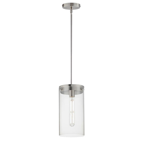 Maxim Pinn Single Pendant in Black / Satin Brass Finish Model: 12408CLBKSBR
