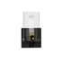 Maxim Pinn Wall Sconce in Black / Satin Brass Finish Model: 12401CLBKSBR