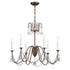 Maxim Plumette Chandelier in Chestnut Bronze Finish Model: 12166CHB/CRY