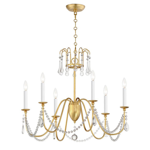 Maxim Plumette Chandelier in Chestnut Bronze Finish Model: 12166CHB/CRY