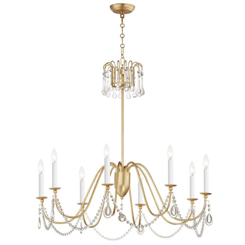 Maxim Plumette Chandelier in Chestnut Bronze Finish Model: 12168CHB/CRY