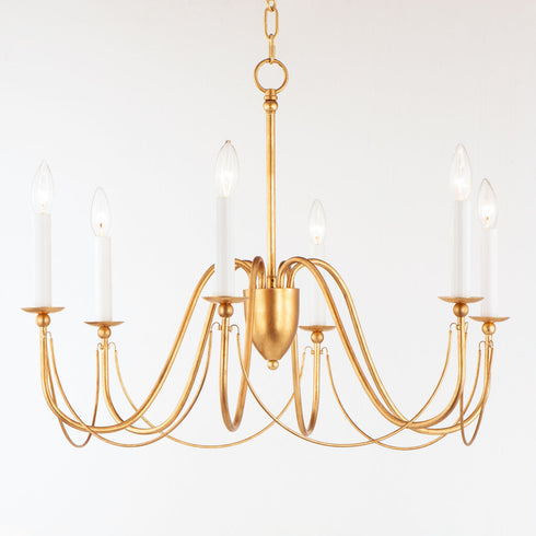 Maxim Plumette Chandelier in Gold Leaf Finish Model: 12166GL