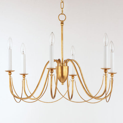 Maxim Plumette Chandelier in Gold Leaf Finish Model: 12166GL