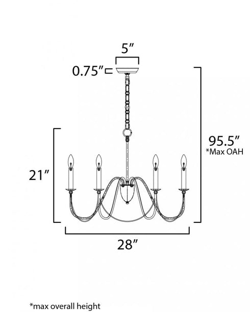 Maxim Plumette Chandelier in Gold Leaf Finish Model: 12166GL