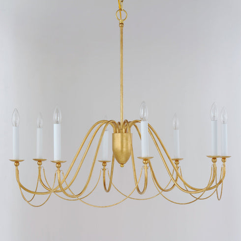 Maxim Plumette Chandelier in Gold Leaf Finish Model: 12168GL