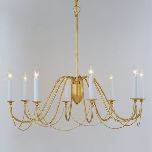 Maxim Plumette Chandelier in Gold Leaf Finish Model: 12168GL