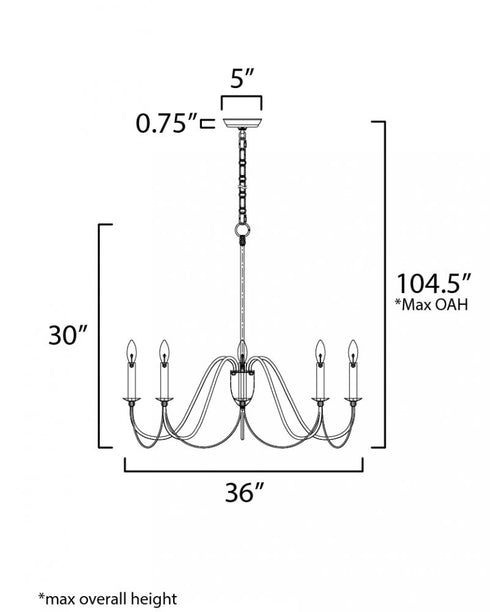 Maxim Plumette Chandelier in Gold Leaf Finish Model: 12168GL