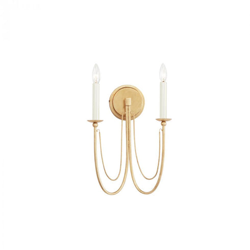 Maxim Plumette Wall Sconce in Gold Leaf Finish Model: 12161GL