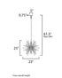 Maxim Polaris Multi Light Pendant in Satin Brass Finish Model: 28664CLSBR