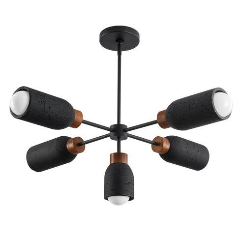 Maxim Pompeii Chandelier in Lava Black Finish Model: 10625LVBK