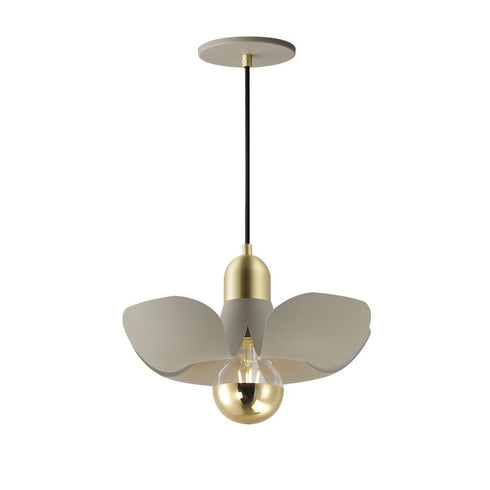 Maxim Poppy Single Pendant in Silver Gold / Satin Brass Finish Model: 11391SGSBR