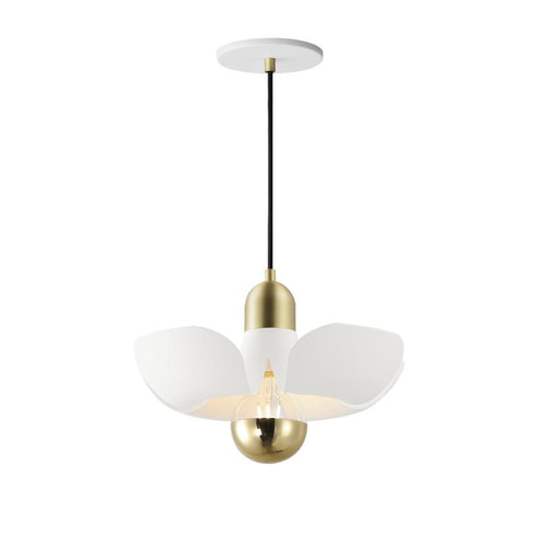 Maxim Poppy Single Pendant in Silver Gold / Satin Brass Finish Model: 11391SGSBR