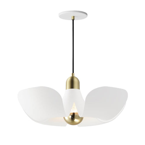 Maxim Poppy Single Pendant in Silver Gold / Satin Brass Finish Model: 11394SGSBR