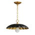 Maxim Primrose Single Pendant in Black / Gold Leaf Finish Model: 18055BKGL