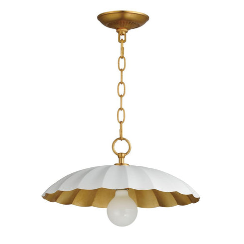 Maxim Primrose Single Pendant in Black / Gold Leaf Finish Model: 18055BKGL