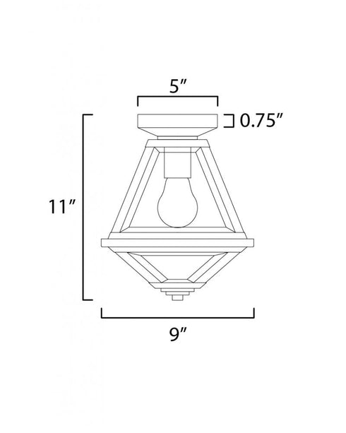 Maxim Prism Flush Mount in Black Finish Model: 30560CLBK