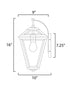 Maxim Prism Outdoor Wall Mount in Black Finish Model: 30564CLBK