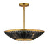 Maxim Rattan Pendant System in Natural Aged Brass Finish Model: 14462BRNAB