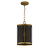 Maxim Rattan Single Pendant in Natural Aged Brass Finish Model: 14461BRNAB