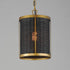 Maxim Rattan Single Pendant in Natural Aged Brass Finish Model: 14461BRNAB