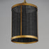Maxim Rattan Single Pendant in Natural Aged Brass Finish Model: 14461BRNAB