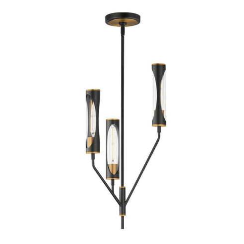 Maxim Regent Multi Light Pendant in Black / Antique Brass Finish Model: 16173CLBKAB