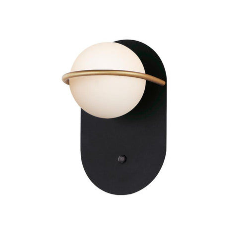 Maxim Revolve Wall Sconce in Black / Gold Finish Model: 21600SWBKGLD