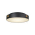 Maxim Rivet Outdoor Flush Mount in Black / Antique Brass Finish Model: 42129BKAB