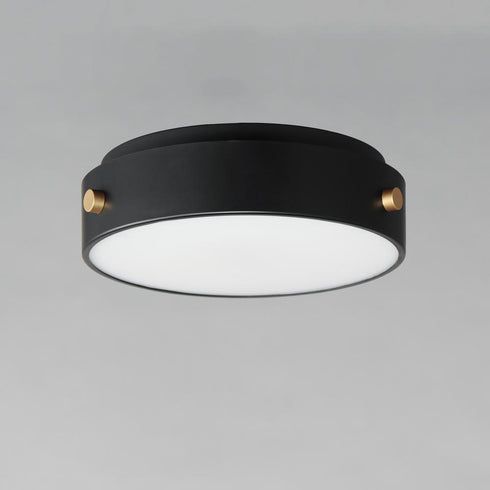 Maxim Rivet Outdoor Flush Mount in Black / Antique Brass Finish Model: 42129BKAB