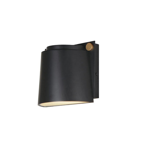 Maxim Rivet Outdoor Wall Mount in Black / Antique Brass Finish Model: 42120BKAB