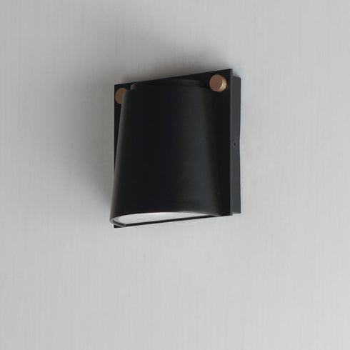 Maxim Rivet Outdoor Wall Mount in Black / Antique Brass Finish Model: 42120BKAB