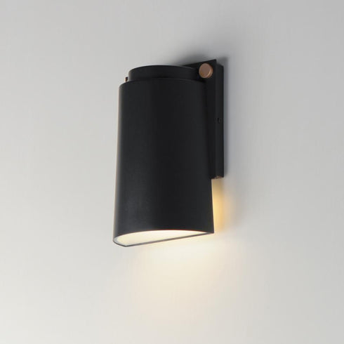 Maxim Rivet Outdoor Wall Mount in Black / Antique Brass Finish Model: 42122BKAB