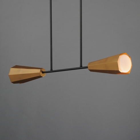 Maxim Rizzo Linear Pendant in Black Antique Brass Finish Model: 10816SWBKAB