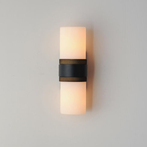 Maxim Ruffles Outdoor Wall Mount in Black / Antique Brass Finish Model: 32651SWBKAB