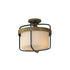 Maxim Ruffles Semi Flush Mount in Black / Antique Brass Finish Model: 32650SWBKAB