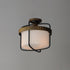 Maxim Ruffles Semi Flush Mount in Black / Antique Brass Finish Model: 32650SWBKAB