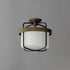 Maxim Ruffles Semi Flush Mount in Black / Antique Brass Finish Model: 32650SWBKAB