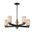 Maxim Ruffles Single Tier Chandelier in Black / Antique Brass Finish Model: 32655SWBKAB