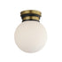 Maxim San Simeon Semi Flush Mount in Black / Natural Aged Brass Finish Model: 32481SWBKNAB